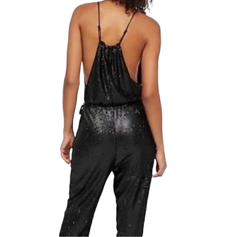 NEW Free People Black Sequins Jumpsuit.Size XS - Picture 5 of 15